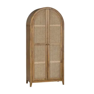 2-door Brown Tall Cabinet