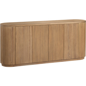 Honey Brown 4-door Credenza/sideboard
