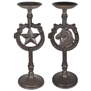 Texas Star Candleholder Set