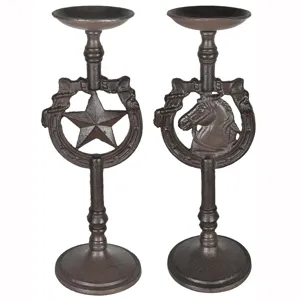 Texas Star Candleholder Set