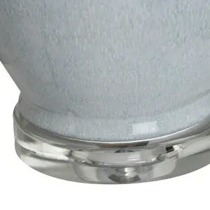 Set Of 2 Ceramic & Crystal Base Table Lamp With Linen Shade