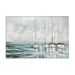 Harbor Reflections Framed Canvas Wall Art