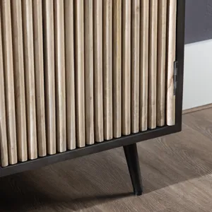 Solid Wood & Metal 3-door, 2-drawer Media Credenza/sideboard
