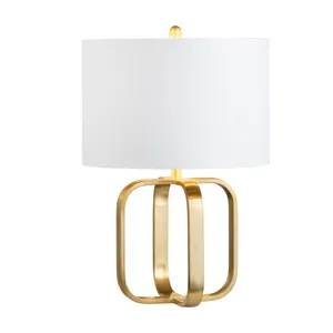 Metal Table Lamp With Linen Shade