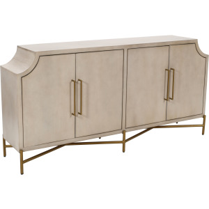 Cream With A Brown Undertone 4-door Media Credenza/sideboard