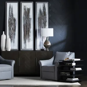 Moody Blown & Carved Glass Table Lamp