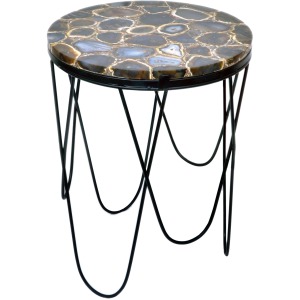 Baxter Black Agate Accent Table