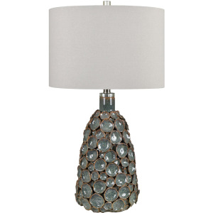 Set Of 2 Ceramic Table Lamp With Linen Shade