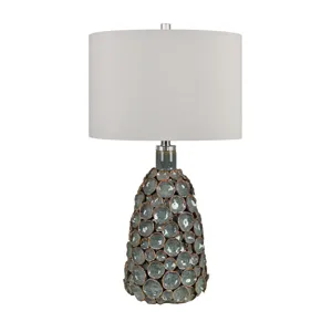 Set Of 2 Ceramic Table Lamp With Linen Shade