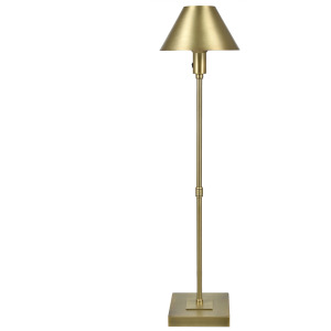 Metal Buffet Lamp With Gold Tapered Drum Shade