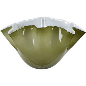 Coralie Decorative Green Glass Bowl