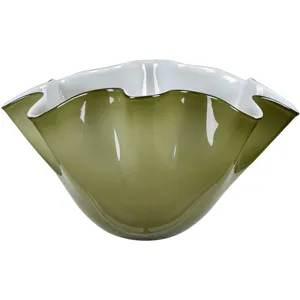 Coralie Decorative Green Glass Bowl