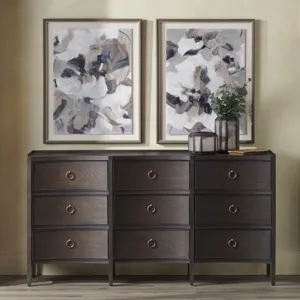 Bristol 2-piece Abstract Neutral Framed Wall Art Set