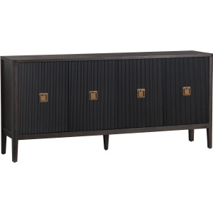 Dark Brown 4-door Media Credenza/sideboard