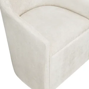 Set Of 2 White Upholstered Dining Chairs
