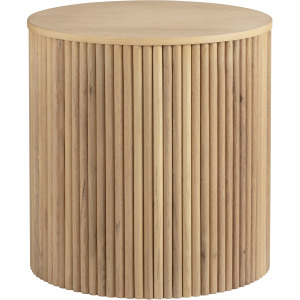 Round Fluted End Table