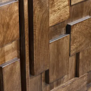 Solid Wood 4-door Media Credenza/sideboard