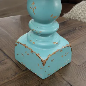 Kirksey Resin Distressed Turquoise Table Lamp
