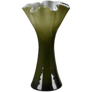 Coralie Medium Green Glass Vase