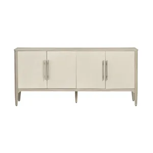 White Washed Beige 4-door Media Credenza/sideboard