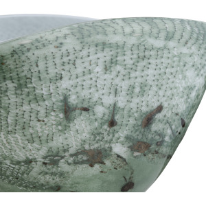 Sweeney Small Decorative Green Glass Bowl
