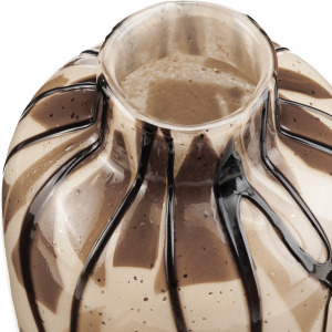 Townes Small Brown & Black Glass Vase