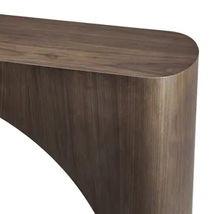 W Brown Wooden Accent Console Sofa Table
