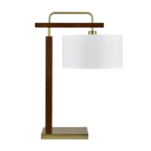 Black And Gold Metal Floor Lamp With Glass Shades