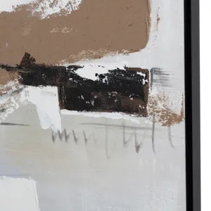 Rust & Rhythm Abstract Framed Canvas Wall Art