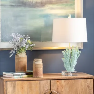 Resin + Crystel Base Table Lamp