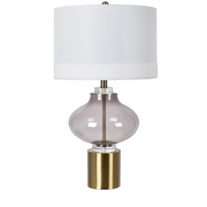 Glass + Metal Table Lamp