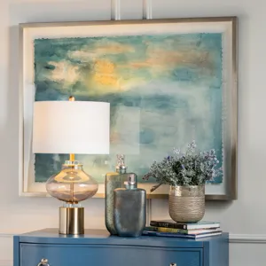 Glass + Metal Table Lamp
