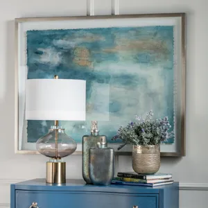 Glass + Metal Table Lamp