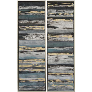 Set Of 2 Abstract Oil Painting