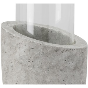 Rd. Ficonstone Candle Holder W. Glass Frame