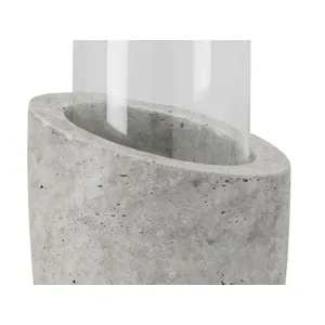 Rd. Ficonstone Candle Holder W. Glass Frame