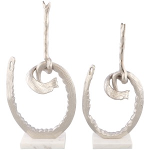 Knot Statues,set Of 2