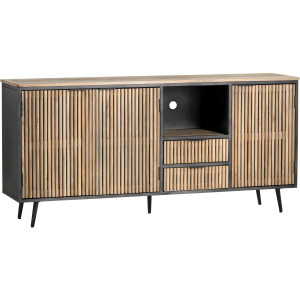 Solid Wood & Metal 3-door, 2-drawer Media Credenza/sideboard