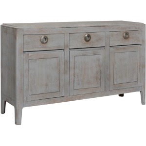 Bengal Manor Mango Wood Grey Wash 3 Drawer 3 Door Sideboard