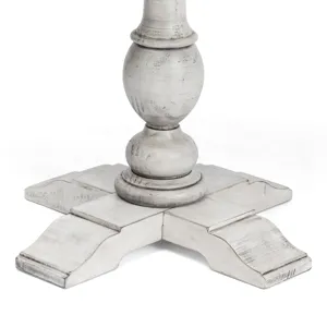 Pembroke Plantation Recycled Pine White Wash Round Accent Table