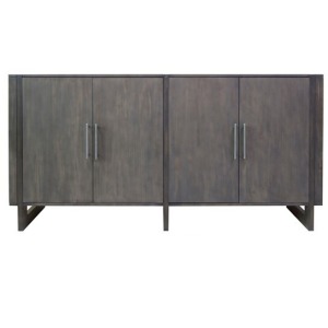 Hawthorne Estate Inset Wood Frame 2 Tone Grey Wash 4 Door Sideboard