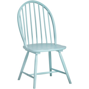 Set Of 2 Light Blue Dining Chairs