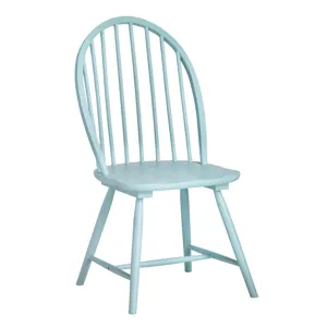 Set Of 2 Light Blue Dining Chairs
