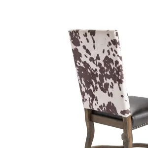 Mesquite Ranch Leather And Faux Cowhide Side Chair