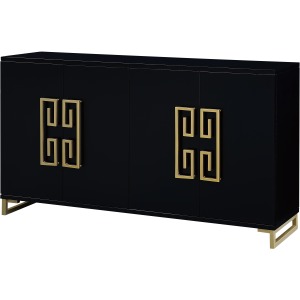 Corinthian Black And Gold Key 4 Door Sideboard