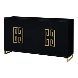 Corinthian Black And Gold Key 4 Door Sideboard