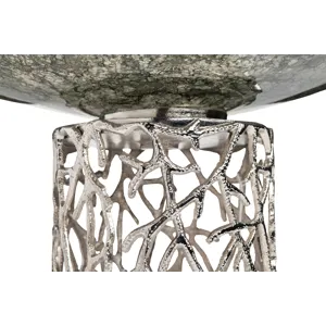 Silver Coral Glass Bowl