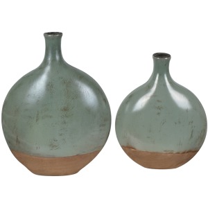 Dunleaf Oval Vases,set Of 2