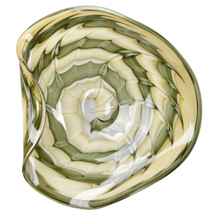 Kleinfeld Medium Gold Swirl Glass Plate