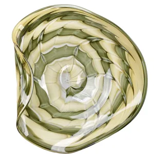 Kleinfeld Medium Gold Swirl Glass Plate